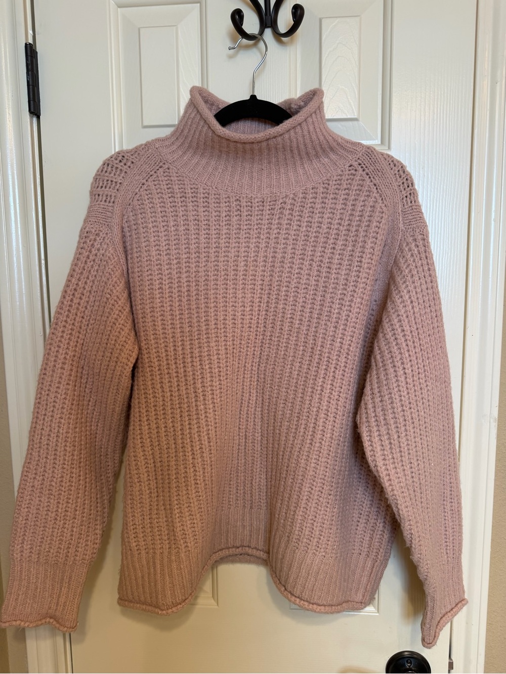 Vince Camuto Dusty Rose Turtleneck Chunky Knit Sweater